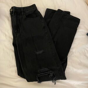 Pascun High Waisted Wide Leg Ripped Jean